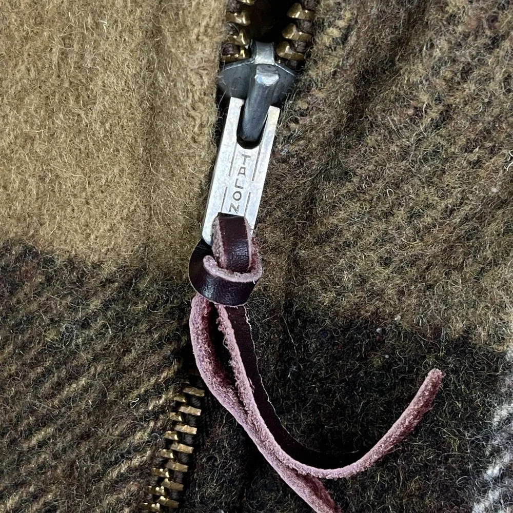 Vintage 60's‎ Bemidji Woolen Mills Wool Buffalo Plaid Mackinaw Jacket Brown 40